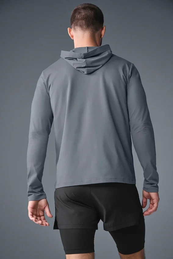 Conquer Reform långärmad tröja med huva – Steel Grey