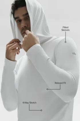 Conquer Reform långärmad tröja med huva – White