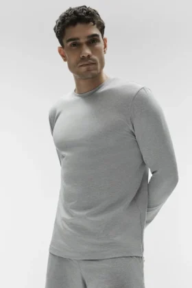 Conquer Reform långärmad tröja med rund hals – Athletic Heather Grey