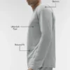 Conquer Reform långärmad tröja med rund hals – Athletic Heather Grey