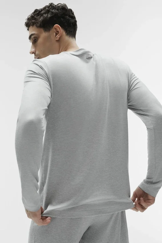 Conquer Reform långärmad tröja med rund hals – Athletic Heather Grey