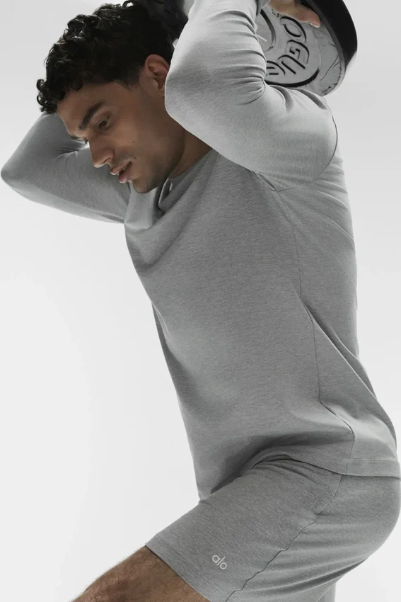Conquer Reform långärmad tröja med rund hals – Athletic Heather Grey