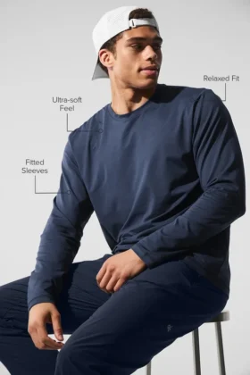 Conquer Reform långärmad tröja med rund hals – Navy