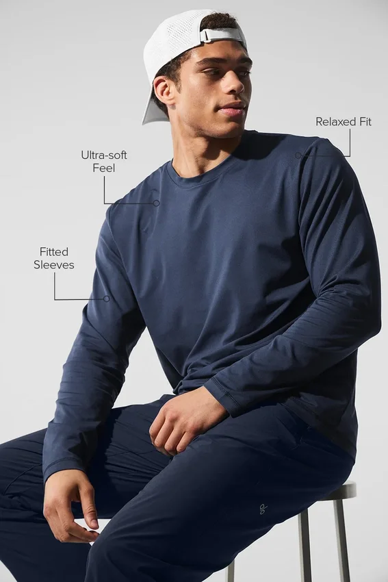 Conquer Reform långärmad tröja med rund hals – Navy