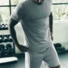 Conquer Reform T-shirt med rund hals och kortärmad design – Athletic Heather Grey
