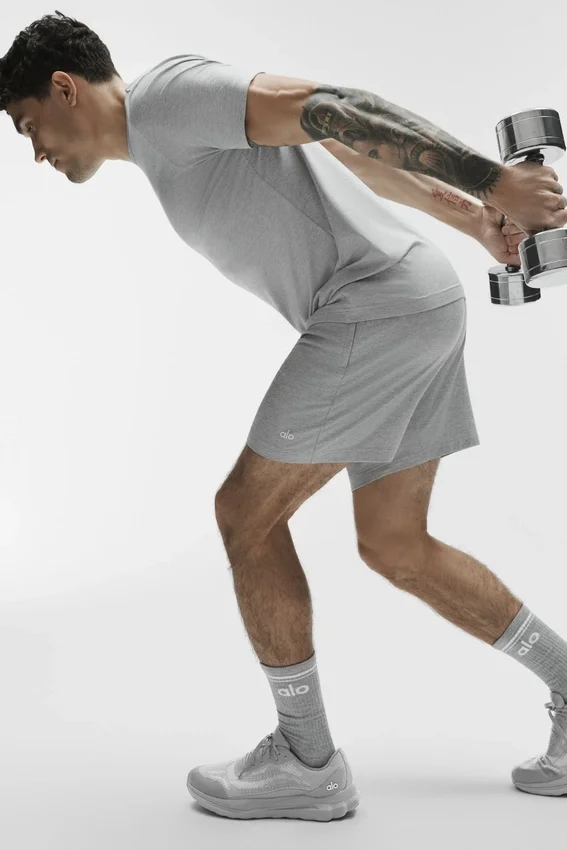 Conquer Reform T-shirt med rund hals och kortärmad design – Athletic Heather Grey