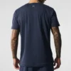 Conquer Reform T-shirt med rund hals och kortärmad design – Navy