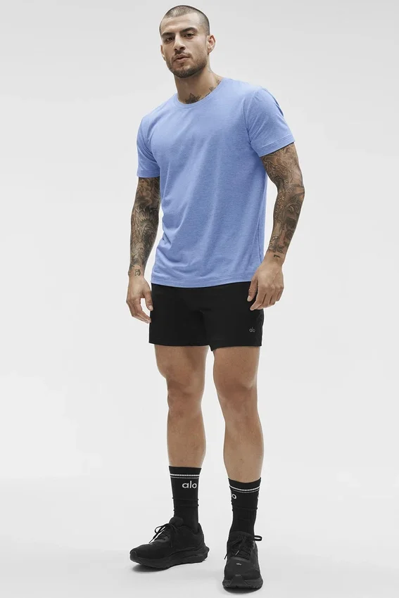 Conquer Reform T-shirt med rund hals och kortärmad design – Provence Blue Heather