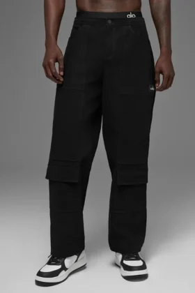Cotton Canvas Carpenter Byxor – Svart