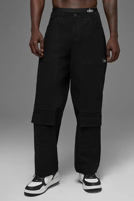 Cotton Canvas Carpenter Byxor – Svart