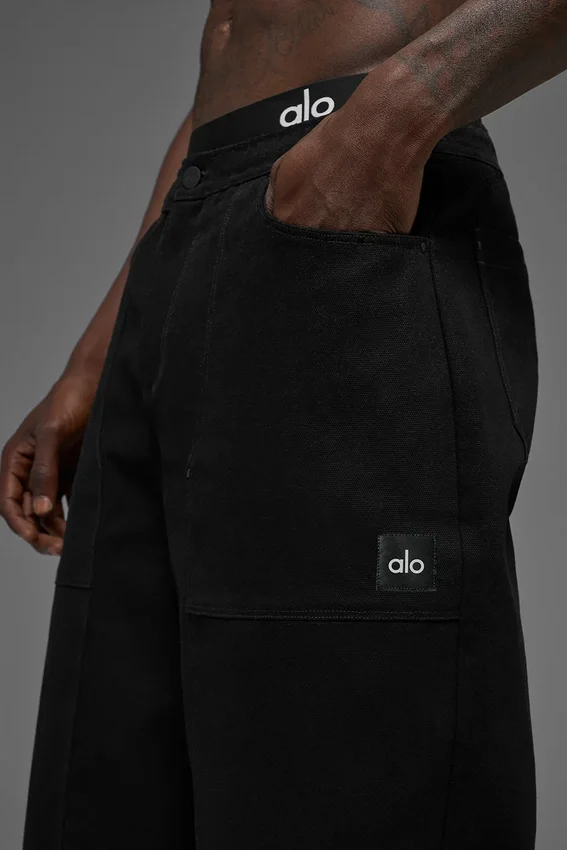 Cotton Canvas Carpenter Byxor – Svart