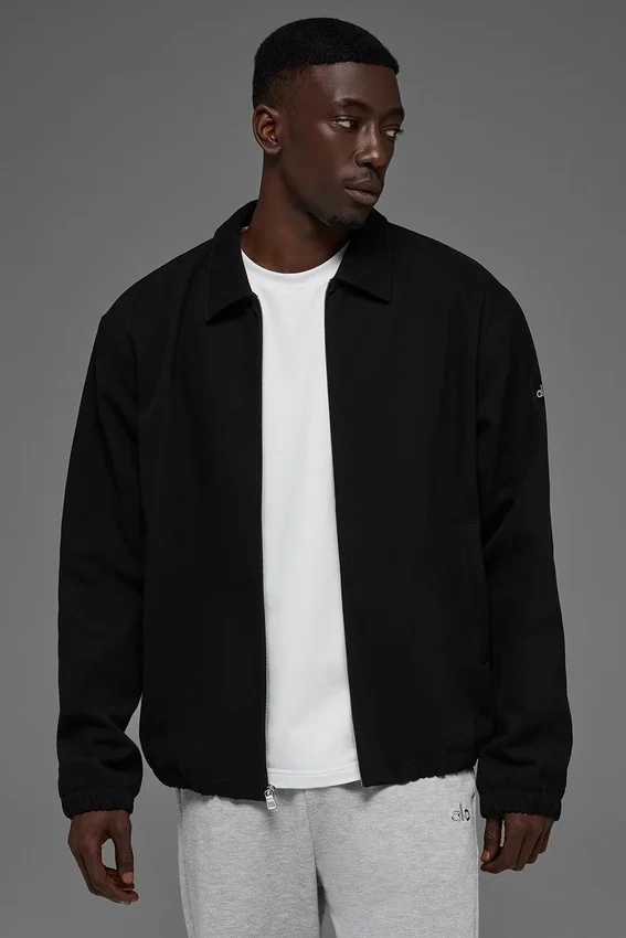 Cotton Canvas Coaches Jacket – Black
