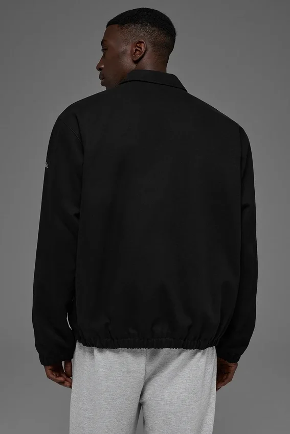 Cotton Canvas Coaches Jacket – Black