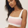 Cotton Cashmere Capri Dream-bh – solkysst rosa/vit