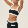 Cotton Cashmere Capri Dream Bra – svart/vit