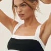 Cotton Cashmere Capri Dream Bra – svart/vit