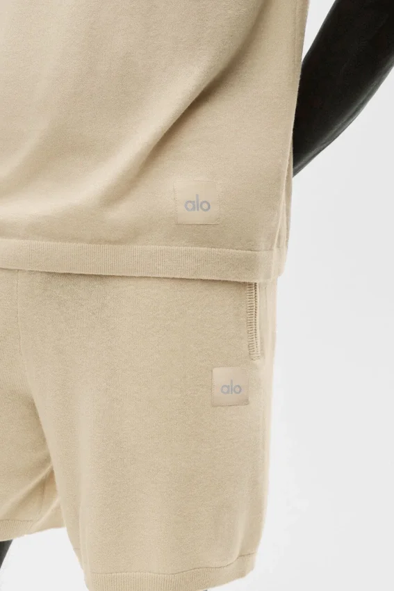 Cotton Cashmere Ever Soft kortärmat tröja – Sandy Beige