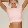 Cotton Cashmere My Serve kortärmad – solkysst rosa/vit