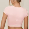 Cotton Cashmere My Serve kortärmad – solkysst rosa/vit
