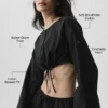 Cotton Cropped Real Deal långärmat – svart