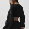 Cotton Cropped Real Deal långärmat – svart