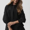 Cotton Real Deal Button-up Långärmat – Svart