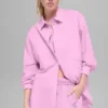 Cotton Real Deal knappad långärmad skjorta – Candy Heart Pink