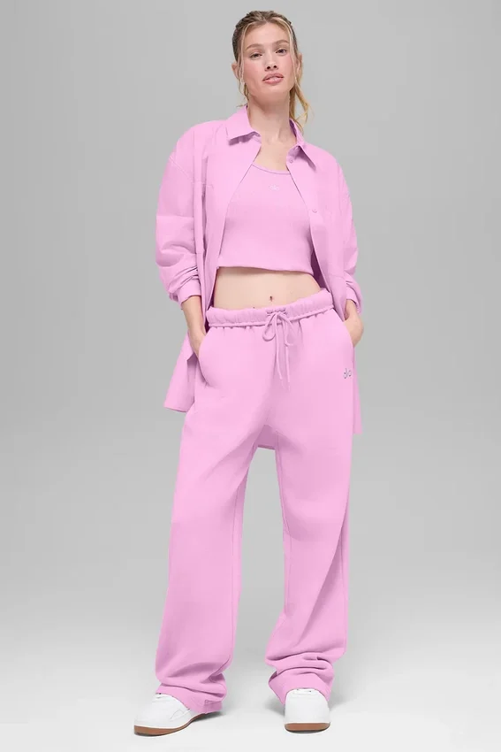 Cotton Real Deal knappad långärmad skjorta – Candy Heart Pink
