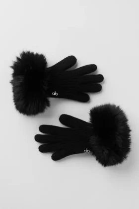 Courchevel-kashmirhandskar – svart