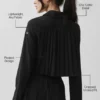 Cropped Unmatched Långärmat – Svart
