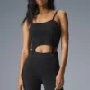 Denim Knit Garter Tank – Svart/Antracit