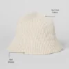 Denimstickad cloche – elfenben/havremjölk