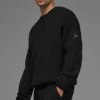 Domain Rib Knit Crew Sweater – Svart
