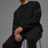 Domain Rib Knit Crew Sweater – Svart