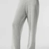 Domain Rib Knit Mjukisbyxor – Athletic Heather Grey