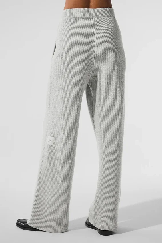 Domain Rib Knit Mjukisbyxor – Athletic Heather Grey