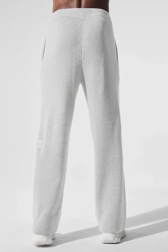 Domain Rib Knit Mjukisbyxor – Athletic Heather Grey