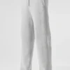 Domain Rib Knit Mjukisbyxor – Athletic Heather Grey