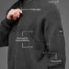 Domain Shift Rib Knit 1/4 Zip-tröja – Anthracite