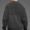 Domain Shift Rib Knit 1/4 Zip-tröja – Anthracite