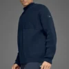 Domain Shift Rib Knit 1/4 Zip-tröja – marinblå