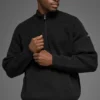 Domain Shift Rib Knit 1/4 Zip-tröja – Svart