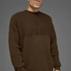Domain Shift Rib Knit Stickat Crew – Espresso