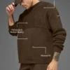 Domain Shift Rib Knit Stickat Crew – Espresso