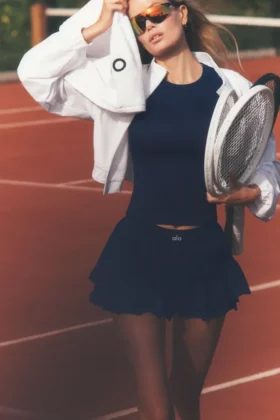 Double or Nothing-tenniskjol – marinblå