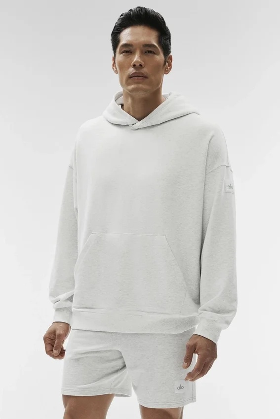 Double Take-huvtröja – vit melerad