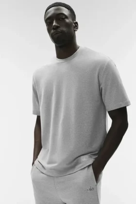 Double Take kortärmad tröja – Athletic Heather Grey