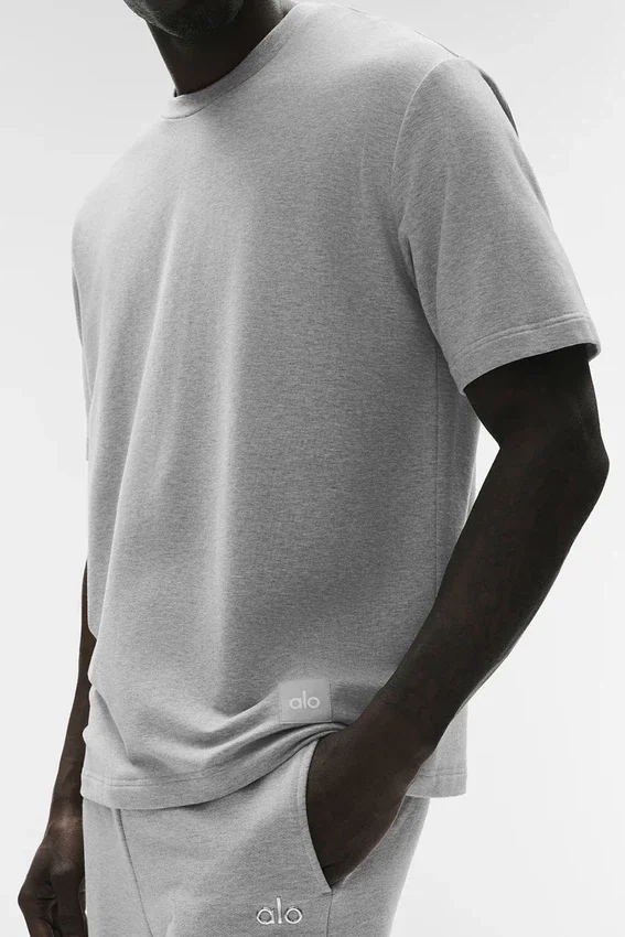 Double Take kortärmad tröja – Athletic Heather Grey