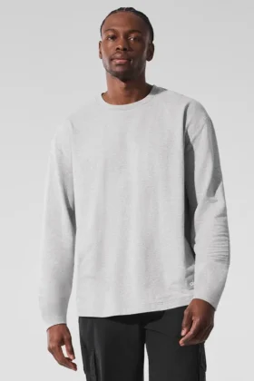 Double Take långärmad tröja – Athletic Heather Grey