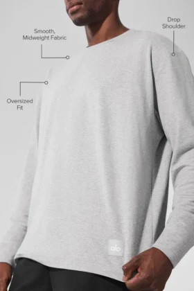 Double Take långärmad tröja – Athletic Heather Grey